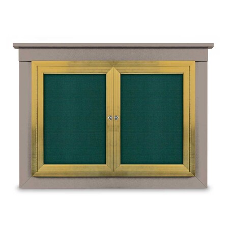 United Visual Products 36"x36" 1-Door Enclosed Letterboard, Header, Black Vinyl/Lt Oak UV2623HD-LTOAK-LICORI